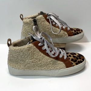 NWOT Vince Camuto Leather Shoes High-top Sneakers